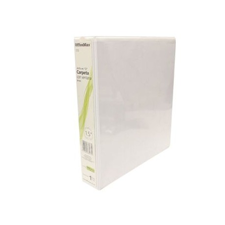 CARPETA PANORAMICA BLANCA 1.5" HERRAJE EN O OFFICEMAX®