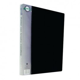 Folder negro con broche metalico