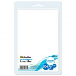 Etiquetas redondas amarillas 1.9 cm 50 4 piezas OMX