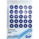 Refuerzo para carpeta vinil color azul 210 piezas OMX