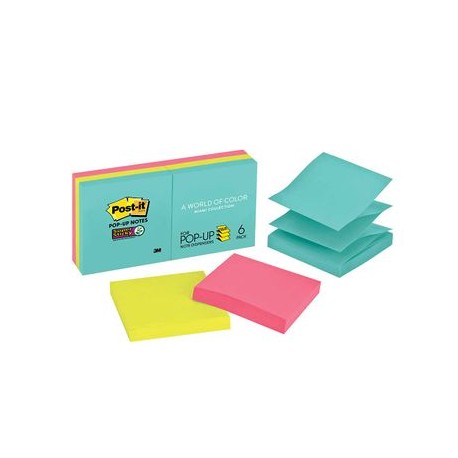 Notas Adhesivas Post-it Miami 3x3 6pk