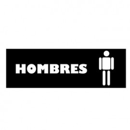 Señalización "Baños Hombres" 23X7.5 cm. Sigel