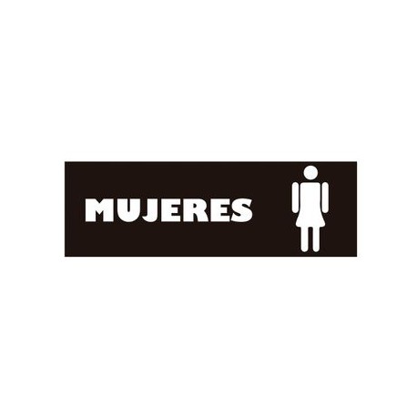 Señalización "Baños Mujeres" 23X7.5 cm. Sigel