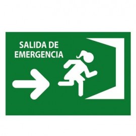 Señalización "Salida emergencia" 22.8x15.2cm Sigel