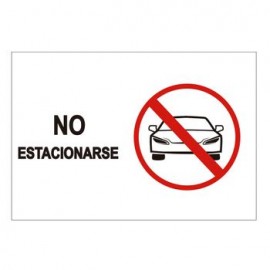 Señalización "No Estacionarse" 35X24 cm. Sigel