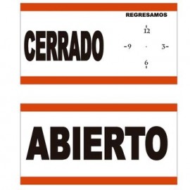 Señalización "Abierto-Cerrado" 29x15cm Sigel