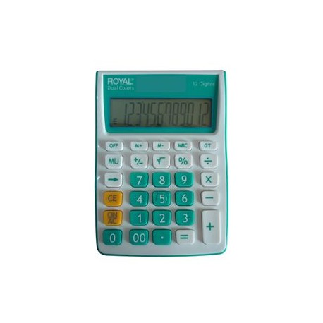 Calculadora Royal Mini Escritorio 12 Dígitos Dual Colors