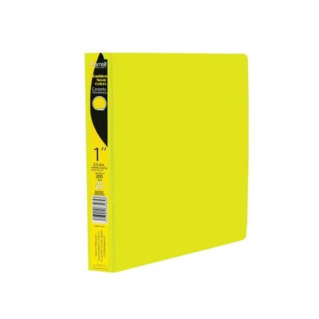 Carpeta Neon Amarilla 1" Samsil Con Ventana