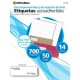 ETIQUETA BLANCA4 X 1/3" OMX PAQ CON 50 HOJAS700 PIEZAS