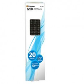 Arillo Metálico 1/2 Negro Blister Con 20P Omx
