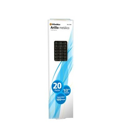 Arillo Metálico 1/2 Negro Blister Con 20P Omx