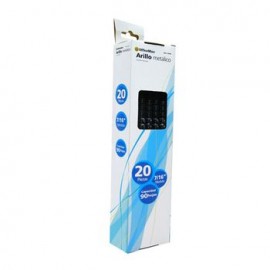 Arillo Metálico 7/16 Negro Blister Con 20P Omx