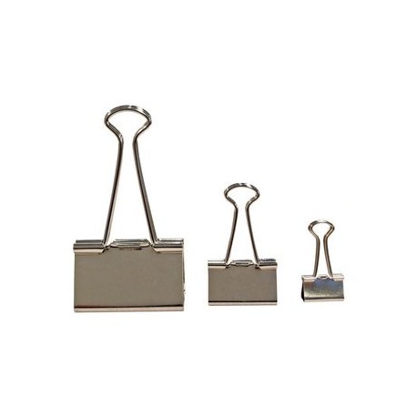 SUJETADOCUMENTOS PARA 110 HOJAS CAJA con 12 ACABADO INOXIDABLE