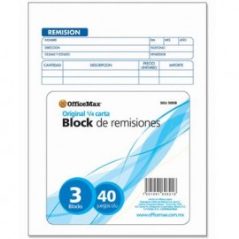 Remision Original 1/4 120 Hojas Omx