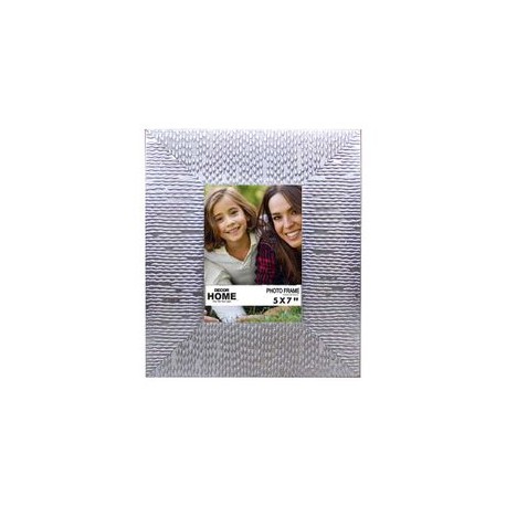 Portarretrato moldura 9 texturizado 5x7" Color plata