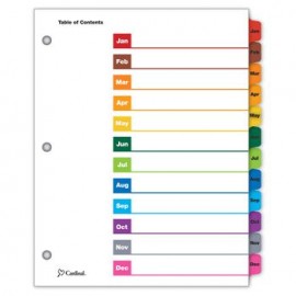 SEPARADOR MENSUAL ENE-DIC ONESTEP CELAS MULTICOLOR