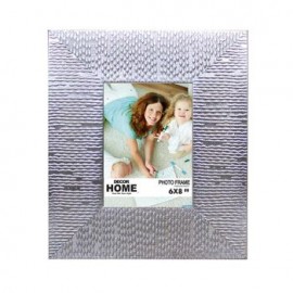Portarretrato moldura 9 texturizado 6x8" Color plata