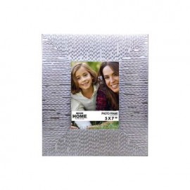 Portarretrato moldura 9 texturizado 5x7" Color plata