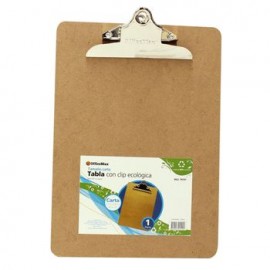 TABLA DE MADERA CON CLIP METÁLICO.TAMAO CARTA DE 21.5X 28MM