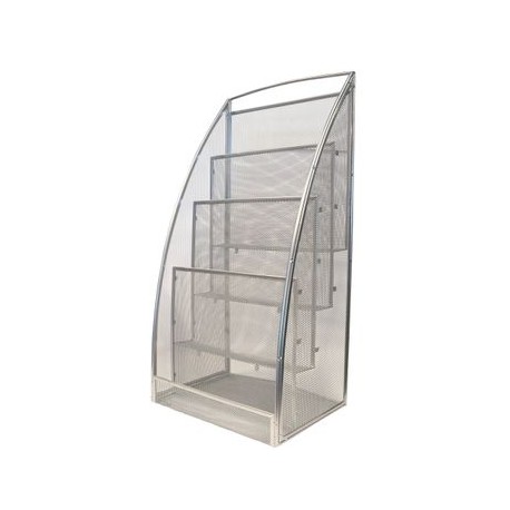 Portarrevistas Officemax Mesh Plata