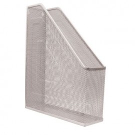 Revistero Plata Malla 32X25X7.5Cm Omx