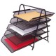 Charola Carta/Oficio Officemax 5 Niveles Mesh negro