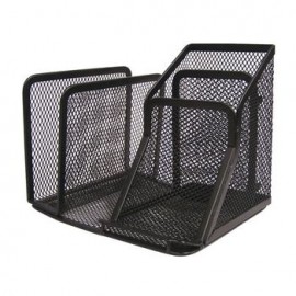 Organizador De Escritorio Omx negro Malla 14.5X13X13Cm