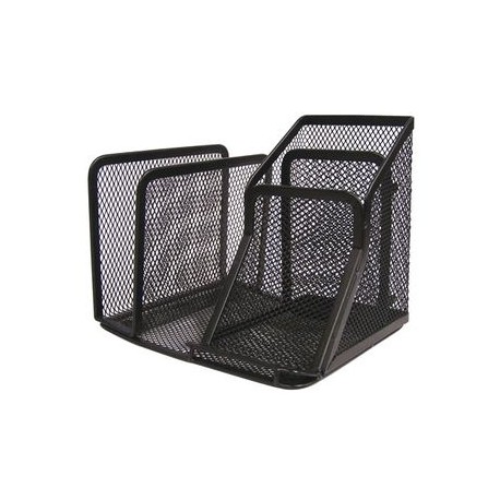 Organizador De Escritorio Omx negro Malla 14.5X13X13Cm