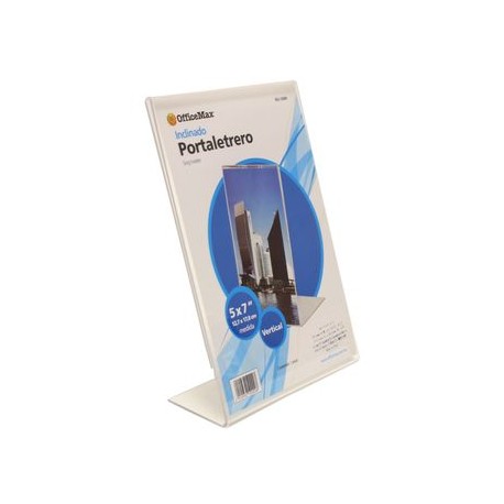 Portaletrero De Acrílico Vertical 5X7 Pulgadas Omx