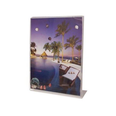 Portaletrero de Acrílico Vertical 8.5x11 Pulgadas OMX