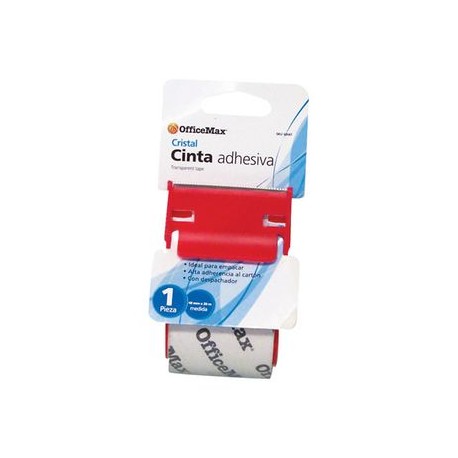 Cinta Adhesiva Cristalina con Despachador 48mm x 20m OMX