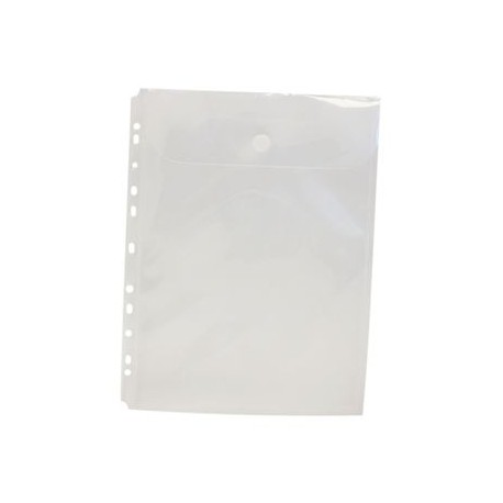Sobre OfficeMax Polipropileno Carta Vertical Transparente con Broce y Perforacion Lateral