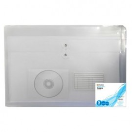 Sobre OfficeMax Polipropileno Oficio Horizontal Transparente con Hilo 5 Piezas