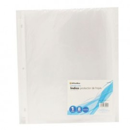 Indice Separador/Protector De Hojas 8Div Polipropileno Omx