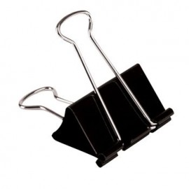 SUJETADOCUMENTOS 5/8PLG CAPACIDAD P/80 HOJAS NEGRO 12piezas