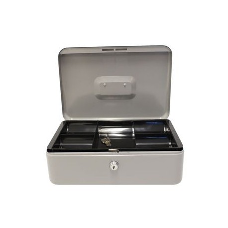 CAJA P/DINERO 30 X21.7X10 CM. SEGURO,2 LLAVES. ACERO NG/GR