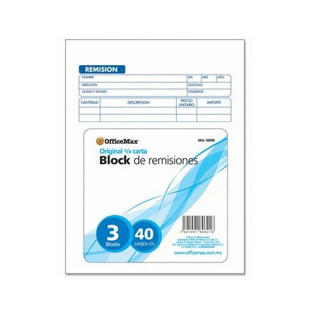 Remision Original 1/4 120 Hojas Omx