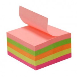 CUBO NOTAS ADHESIVAS VARIOS COLORES. FISHBOWL 40 PIEZAS