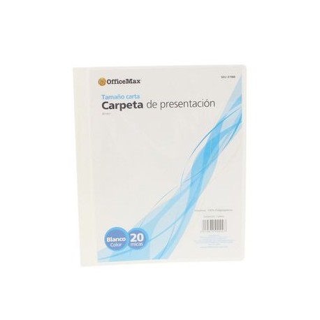 CARPETA DE POLIPROPILENO BLANCO CON 20 MICAS OFFICEMAX®