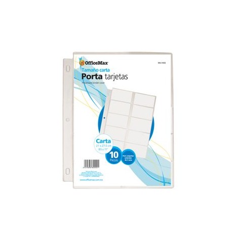 PROTECTOR DE TARJETAS OMX 20 HOJAS