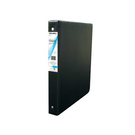 CARPETA BASICA CARTA NEGRA 1" HERRAJE EN O OFFICEMAX®