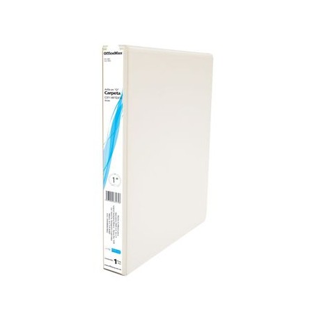CARPETA PANORAMICA BLANCA 1" HERRAJE EN O OFFICEMAX®