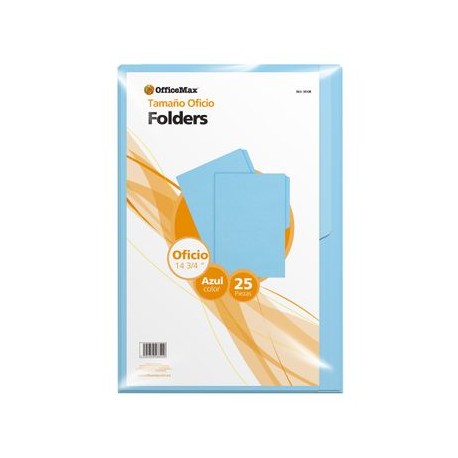 Folder Oficio Azul Omx 25Pz 178Grs
