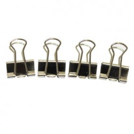 SUJETADOCUMENTOS 19MM, 40 HOJAS CAJA con 12 ACABADO INOXIDABLE