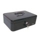 CAJA P/DINERO 26.2X19.2X8.2CM. SEGURO,2 LLAVES. ACERO NG/GR