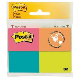Mini Notas Post-it 1.5x2" 4 Blocks de 50 hojas cada uno