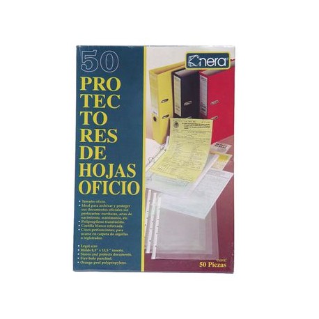 PROTECTOR DE HOJAS OFICIO KINERA 50