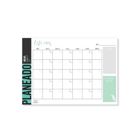 Planner Mensual Mint Pastel Stuk