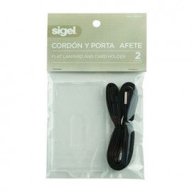 Portagafete C/Cordon Siguel 1pieza Vert/Horizontal