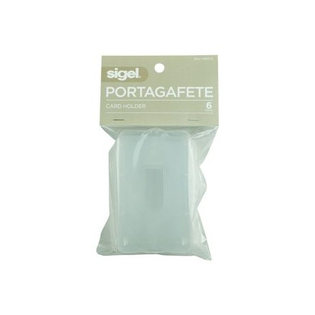 Portagafete Sigel Horizontal/Vertical, 6 piezas